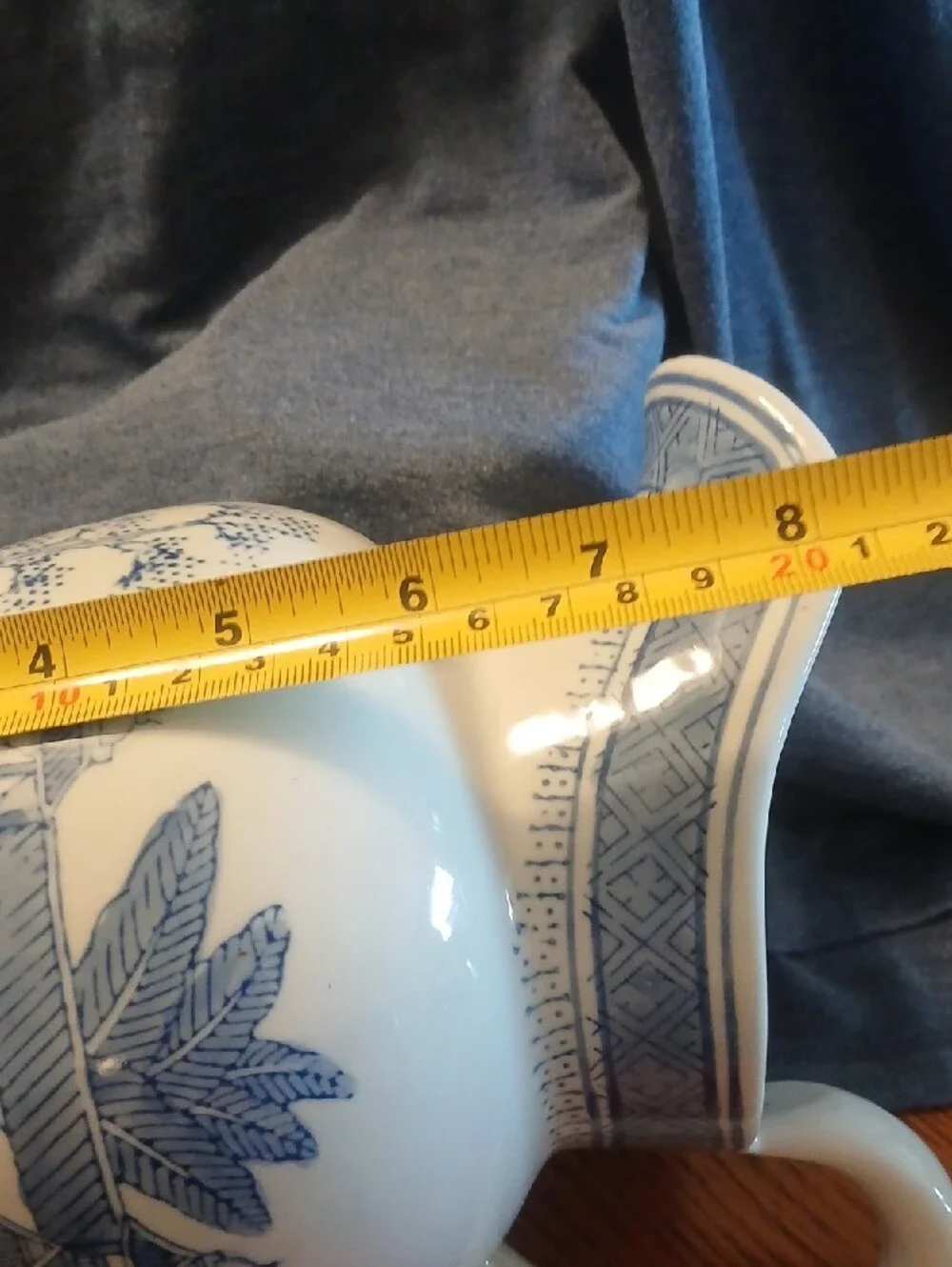 Vintage IDG Blue Willow Chinouserie Porcelain Pitcher/Water Jug